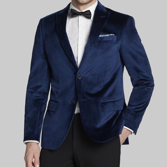 NEW Jos. A. Bank NAVY Velvet Dinner Tuxedo Jacket 40 REGULAR 40R - Picture 1 of 5